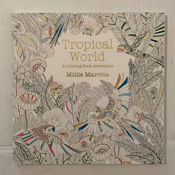 Coloring Books Adult Lot of 4 Fabulous Fashions Tropical World Sherlock Mulga's - Picture 12 of 16